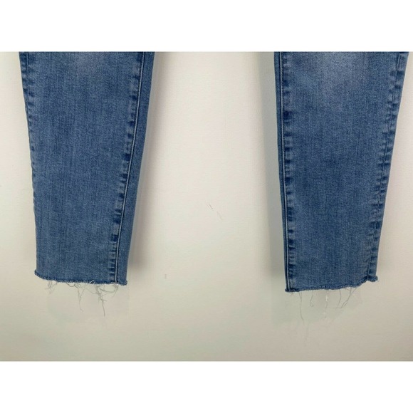 American Eagle 31x32 Skinny Jeans Raw Hem B44-02 Light Wash Mid Rise Flex - Picture 4 of 11